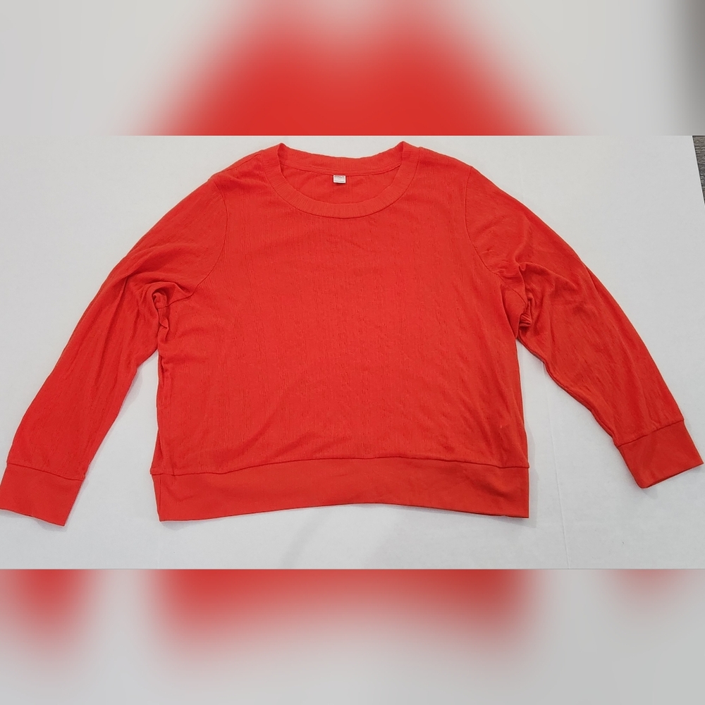 Vibrant Orange Long Sleeve Top
